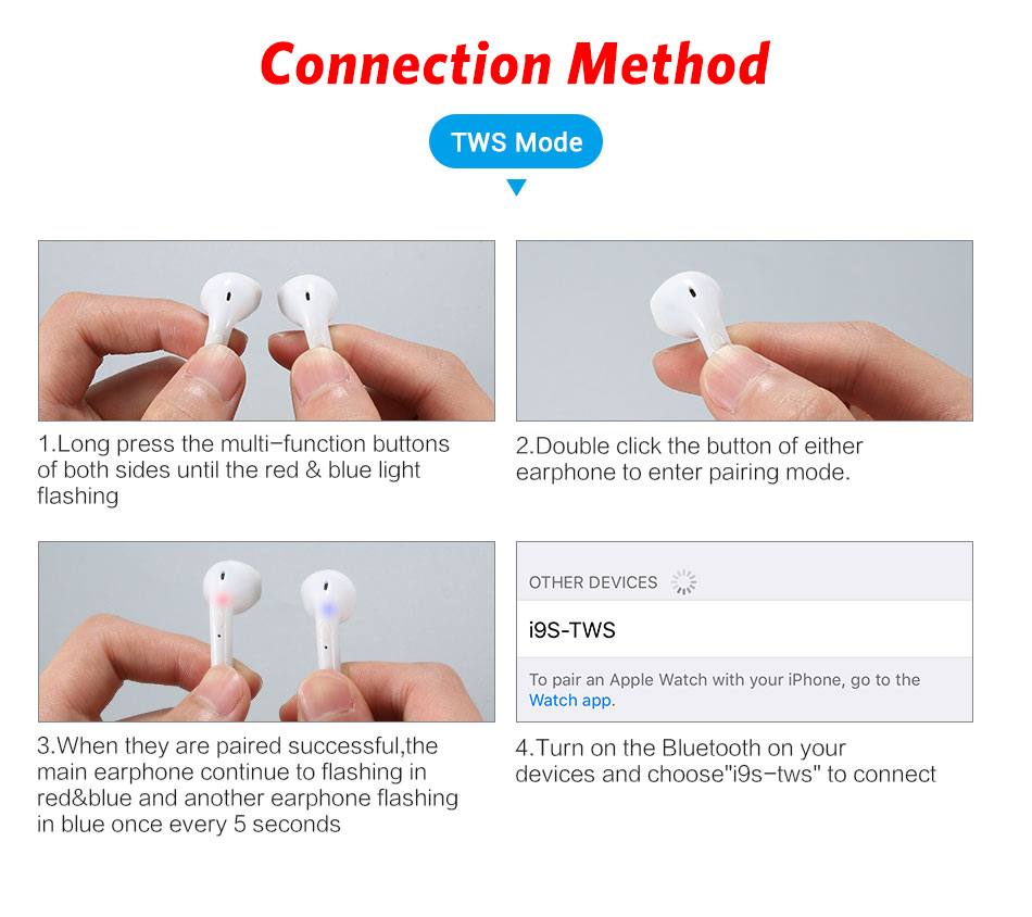 i9s Tws Headphone Wireless Bluetooth 5.0 Earphone Mini Earbuds With Mic Charging Box Sport Headset For Smart Phone