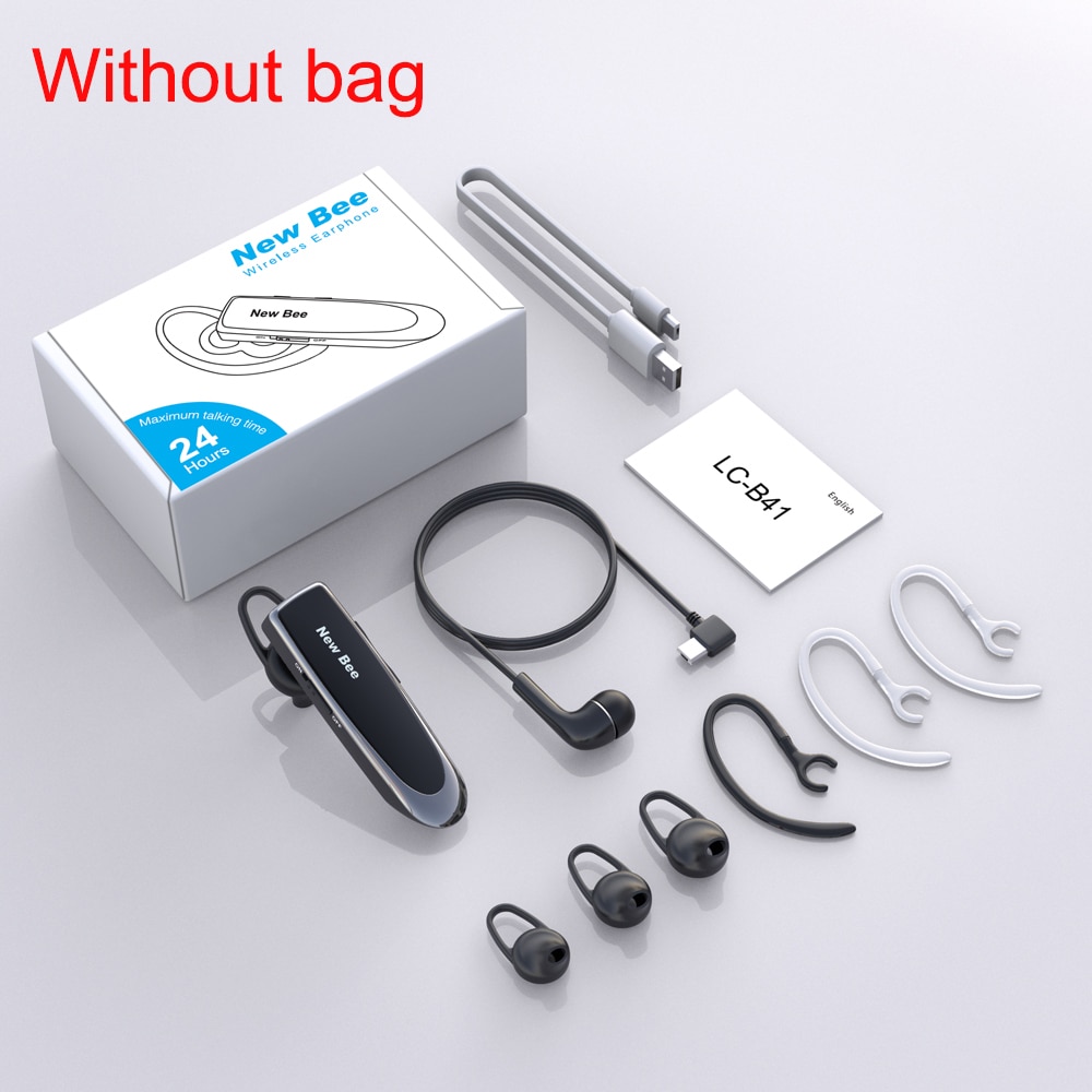 New Bee Bluetooth Earphone V5.0 Wireless Headphones Mini Handsfree Headset 24Hrs Talking with Microphone for iPhone xiaomi