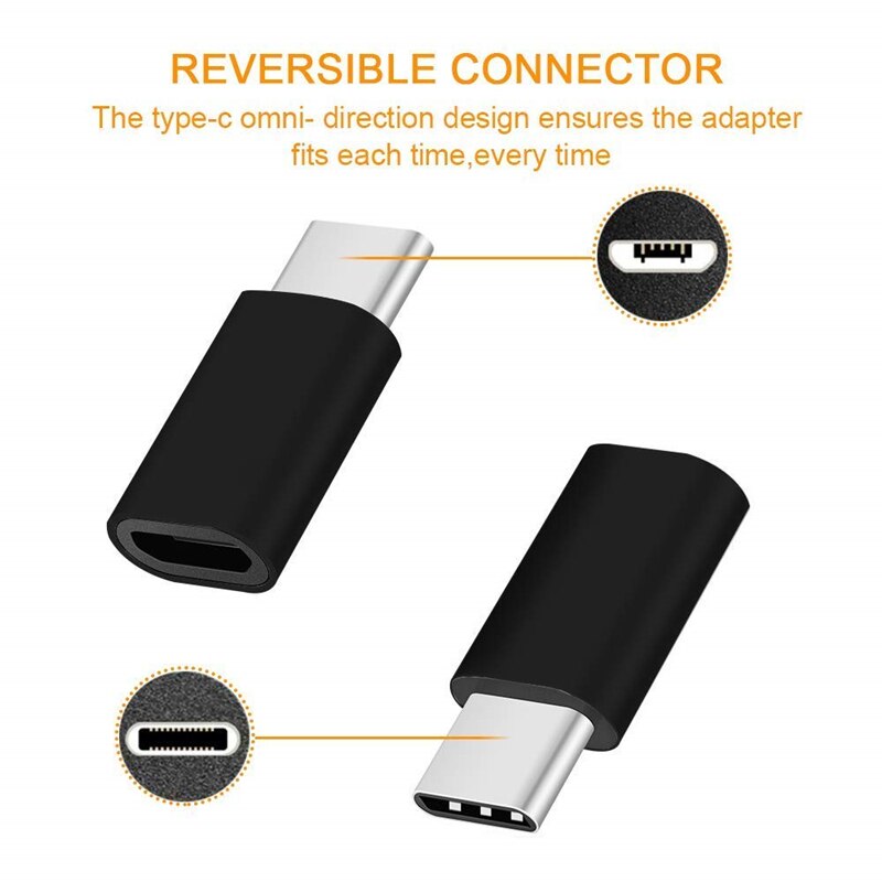 3PCS Micro USB To Type C Android Phone Cable for Huawei Sumsang Xiaomi Microusb To Typec Usbc Otg Adapter Charging Data Cable