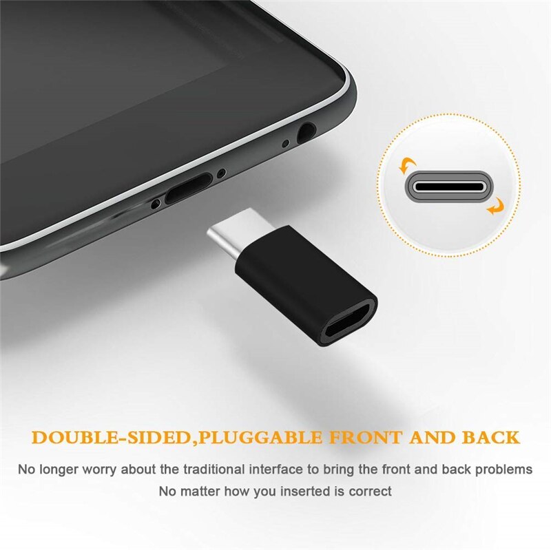 3PCS Micro USB To Type C Android Phone Cable for Huawei Sumsang Xiaomi Microusb To Typec Usbc Otg Adapter Charging Data Cable