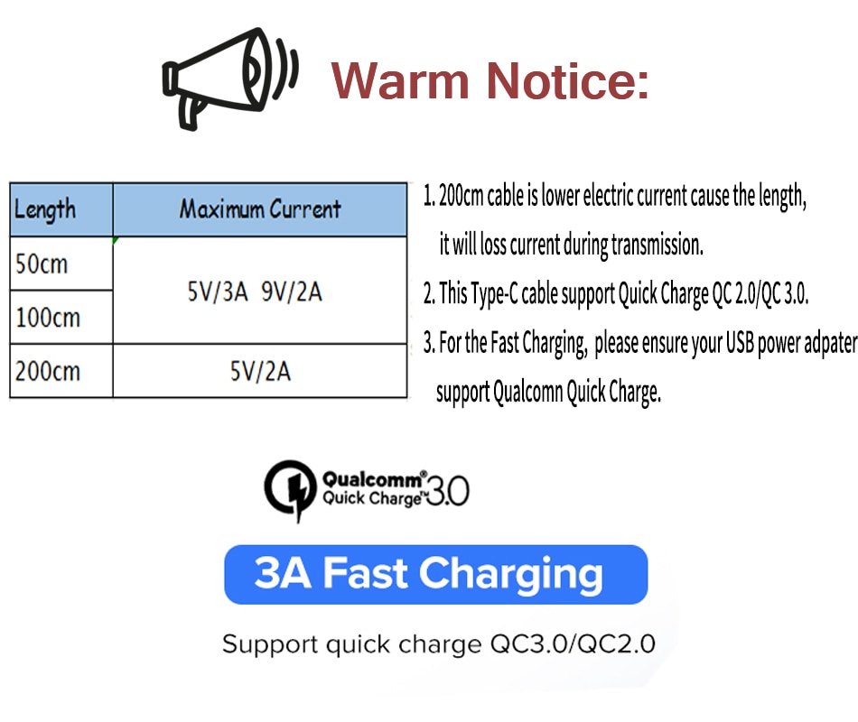 Baseus 3A USB Type C Cable Fast Chagring Charger Type-c Cable For Samsung S10 S9 Xiaomi Mi 9 8 Oneplus 6t 6 5t USB C Data Cable